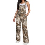 여성 데님 카고 빕 오버롤 조절 가능 스트랩 배기 스트레이트 와이드 레그 진 점프슈트 팬츠 루즈 롬퍼스 의상 Leaf Small : 위너위너스몰