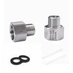 샤이니판 2피스 304 스테인리스 스틸 가든 호스 어댑터 GHT3 암컷NPT1 수컷 호스와 파이프 피팅 연결 GHT3 NPT1 GHT3/4(M)NPT1/2(F)... 