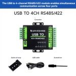 SCLS 산업용 절연 4CH USB-RS485/422 변환기 FT4232HL 칩 USB-2채널 RS485 + 2채널 : 오니9
