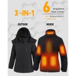 여성용 3-in-1 그래핀 온열 재킷 12V 18400mAh 대용량 고속 충전 : Cube Bridge