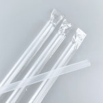 일자 빨대 7mm 28cm 투명 긴빨대 개별포장 일회용 롱 스트로우 (100ea 1봉) : 커피마켓어스