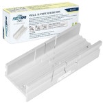 FIRSTINFO H5442 금속 소형 알루미늄 마이터 박스 5.5인치 미터 수동 톱용 3 절단 각도 Mitre Box w/Fixable Screw : Glowish