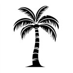 야자수 실루엣 스텐실 8.5 x 11 인치 재사용 가능한 플라스틱 페인트 템플릿 벽 목재 및 직물 공예 : 블리츠허브