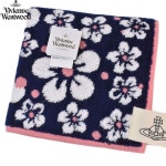 비비안웨스트우드 손수건 일본 플라워 오브 프린트 핸드 타월 17-f9826 네이비 : 하치코몰