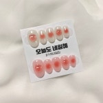 투명 하트 치크 수제네일팁 : 오늘도네일혜 수제네일팁