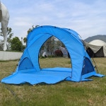 해변 텐트 2인용 휴대용 차양막 간편 설치 방수 해변 그늘막 가족 야외 활동 낚시용 : 이십사룡산업