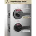 및 레버, 대형 2등급 상업용 도어 핸들, 욕실 도어 핸들, 레스토랑, 병원, 의료 사무실, 매트 블랙을 포함한 공중 화장실에 적합합니다 : 제트포