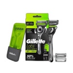 질레트 랩스 여행용 케이스 세트(핸들+3입날+케이스) x2SET_G1376 : 핸디홈즈