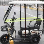 삼륜 오토바이 지붕 캐노피 사이드미러 보호 우비 겨울 바이크차양막 자전거 덮개 타프 : 깨비글로벌