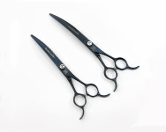 실버라인펫 HBMC 하이브리드 강아지 애견 미용 커브 요술 가위 : 실버 라인