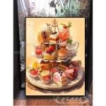 딸기 케이크 십자수 새로운 스타일의 거실 침실 디저트 자수 우아한 자수 조각 십자수 40x50cm중격3중자수 : 리브렌마켓