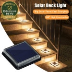 12 LED 태양 갑판 빛 가장 큰 태양 전지 패널 야외 태양 광 발전 단계 빛 계단 램프 방수 자동 ON/Off 정원 장식 : 삼십룡산업