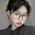 남녀공용 오버사이즈 큰 뿔테 안경테 : 파란 별