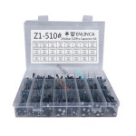 510개/세트 24 값10V/16V/25V/50V (0.1uF~1000uF)전해 콘덴서 모듬 분류  전자 키트 : 유보물상자