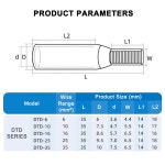 터미널 35MM2 4PCS 구리 DTD 10/16/25/35 와이어 10 공기 10mm2 : 에스에스컴퍼니12