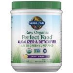 가든 오브 라이프 유기농 퍼펙트 푸드 알칼리제 및 해독제 주스 그린 슈퍼푸드 파우더 - 레몬 진저, 30인분 - 비유전자변형식품, 글루텐 프리... 