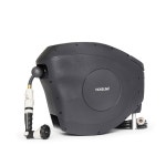 호스링크 차콜 50피트 하이플로우 자동 리트랙터블 가든 호스 릴, 9/16인치, 자외선 안정화 주름 없는 호스, 뒷마당, 정원 및 야외용 벽걸이 완전... 