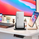 Mac Studio 데스크탑/벽걸이 마운트 홀더 공간 절약형 노트북 PC 냉각 프레임 호스트 거치대 스탠드 아크릴 브래킷 보관 랙 : 도로시나