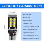 자동차 LED 전구 정품 (4개세트) T15 2835-15smd W16W 912 921 후진등 턴 시그널 브레이크 라이트 교체용 : 아마픽커