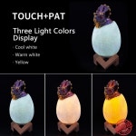 3D 인쇄 LED 야간 조명 16 색 터치 센서 램프 공룡 계란 충전식 침대 옆 USB 테이블 : 거리아