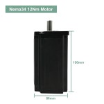 스테퍼 모터 3상 네마34 네마42 네마52 4.5/8.5/12/16/20/24/35/50Nm 14/19mm 축 AC80-240V EC3522 EC3822 드라이버 키트(네마34 : 위시팝