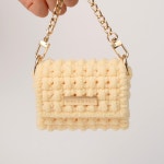 모누의 네트공예 - 벚꽃팝콘 키링 에어팟 버즈케이스 DIY : 모누의 네트공예