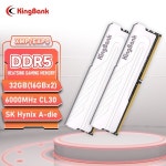 KingBank DDR5 방열판 RAM 메모리 PC 16GB 또는 6000MHz CL30 데스크탑용 Hynix 다이 : 도로시나