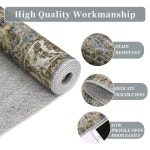 대들리프 워셔블 러너 러그 2x6 빈티지 초박형 오리엔탈 플로럴 바닥 커버 미끄럼 방지 : 마켓이캐슬