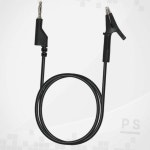 바나나 플러그 잭 악어 클립 케이블 0.5m 블랙 전기부자재 케이블집게 : 디옹상점