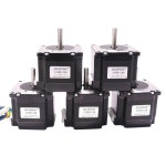 5PCS 하이브리드 1.8도 24V 스테퍼 모터 23HS5128 네마23 2상 51mm 101N.CM 3D 프린터용 (23HS5128-6.35mmX5) : 위시팝