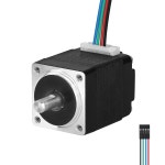 YEJMKJ 네마 8 스테퍼 모터 2상 1.8 1.2Ncm(1.7온스 인치) 고토크 바이폴라 25mm 0.3A 21 4-리드 샤프트 10mm 4mm 20 미니 케이블 0.5M 3D... 