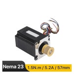 Nema23 스테퍼 모터 57mm 3상 150Ncm 5A 기어(573S15-L) 6 리드 3D 프린터 CNC용 8mm : 위시팝