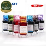 일본 파일럿 만년필 잉크 이로시즈쿠 INK-15 천연 색상 비 탄소 막힘 방지 25 색 풀 아트 용품 15ml 1 병 : 이십삼룡산업