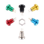 1pc 8mm 구형 푸시 버튼 스위치 순간 리셋 레드 그린 블루 블랙 옐로우 LED 2 핀 PC 기계 1NO : 명품로드