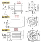 BDNZOBCD 3상 Nema34 Nema42 Nema52 스테퍼 모터 4.5/8.5/12/16/20/24/35/50Nm 14/19mm 샤프트 AC80-240V EC3522 EC3 : 위시팝