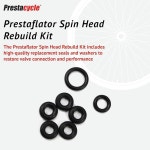 프레스타플레이터 3방향 스핀 리빌드 키트 - 인플레이션 도구용 교체 O-링 및 프레스타 밸브 와셔 신뢰할 수 있는 타이어 연결을 위한 내구성 부나... 