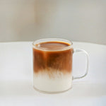 벨르디자인 손잡이 일자 유리컵 투명 내열유리 홈카페 아이스커피잔 물컵 350ml, 1개 : 키친초이스