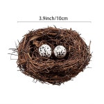 새 둥지 부활절 라탄 둥지 장식, 부활절 공예를 위한 미니 인공 새 둥지 홈 가든 장식 결혼식 파티 (4 인치) : 해외구매연구소