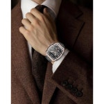 OLEVS 남성 자동 시계 다이아몬드 골격 기계 오리지널 럭셔리 셀프 와인딩 달 페이즈 캘린더 남성용 방수 손목시계 1 G6016: Black band... 