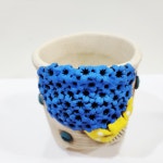 토다원공방 파랑꽃 꽃다발 수제 다육화분 거실 인테리어 도자기 식물화분 : 토다원공방