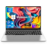 니아쿤 노트북 컴퓨터, 게이밍 2025, 16인치 랩탑 PC 11 프로, 16GB RAM 1TB SSD, N95 프로세서(최대 3.4GHz), 백라이트 키보드, 비즈니스... 