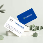 동의대학교한방병원 로고와 배경색이 조화로운 명함디자인 한의원 의료전문가용 맞춤 : 자루디자인