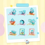 G1662 산리오 정품 가챠 한교동 8종 랜덤박스 세트 선물 귀여운 피규어 장식품 : 쿠마네상점