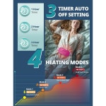 온열 패드, 스마트 칩 롱 세이프 히트, 생리 를 전기 무선 배 가열 여성 소녀를 웨어러블 벨트 선물, 다크 바이올렛 SPC020 Grey : 포멜로피크