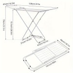열선건조대,이불건조대,미니건조대,아기건조대2PCS 의류 건조대 접이식 2단 세탁 건조대 독립형 대형 건조대 높이 조절 가능 접이식 날개... 