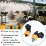 낙농장용 노즐 180  360   노즐 냉각 시스템 청소 14인치 PP 방수 퀵 커넥션 가축 농장 스프레이 : 샤샤바니