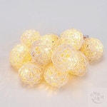 크리스마스 라탄볼 무드등 LED전구 10구 건전지 타입 감성조명 따뜻한조명 라탄장식 스칸디나비아 : 스마트추천스토어