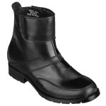 칼토 남성용 보이지 않는 높이 증가 엘리베이터 슈즈 - 검은색 가죽 지퍼 하이탑 바이커 부츠 3.3인치 더 높음 G6251 사이즈 9 D(M) US 6... 