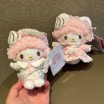 G1659 산리오 정품 마이 스위트 피아노 키링 시리즈 키홀더 가방꾸미기 선물 봉제 인형 옷입히기 : 쿠마네상점