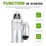 스타터 6947 폰티악 G6 새턴 스카이뷰 08-10 2.4L, 쉐보레 코발트 HHR 2L, 사브 9-3 9-3X 2010-2011 이쿼녹스 GMC 지형 10-17 2.4L 410... 